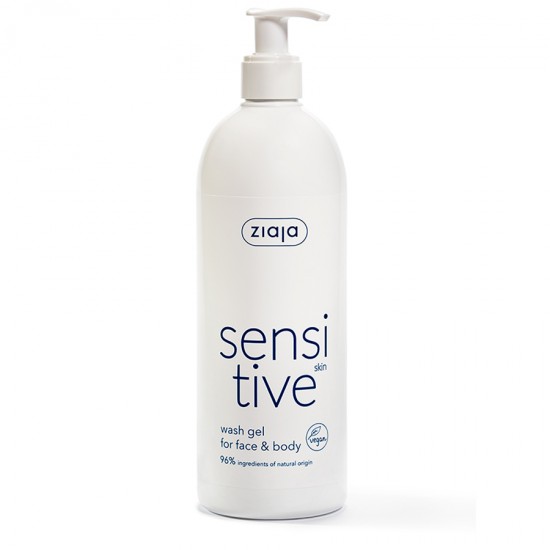 sensitive - ziaja - cosmetics - Sensitive skin face & body wash gel 400ml COSMETICS
